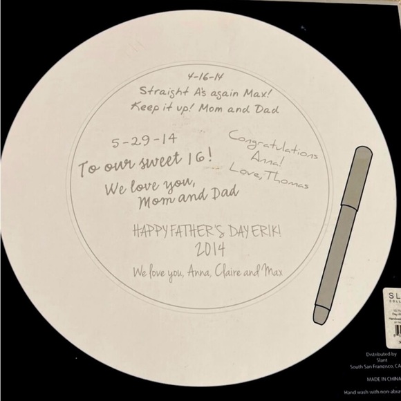 Slant Collection “Today Is Your Day” Personalized Plate w/Pen, NEW SEALED IN BOX - Picture 2 of 2